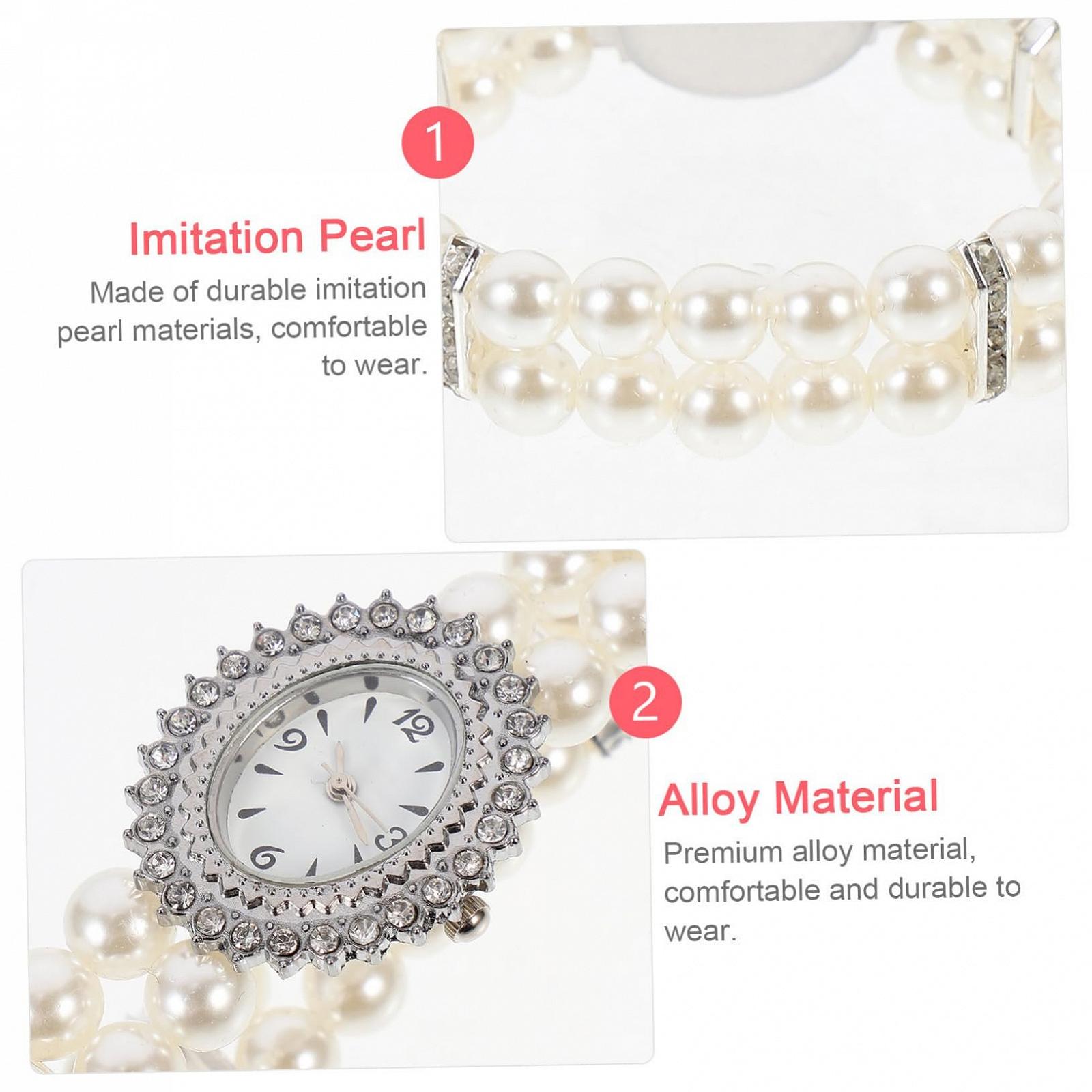 Жіночий годинник Healvian з перлинним ремінцем, еластичний, фото №8