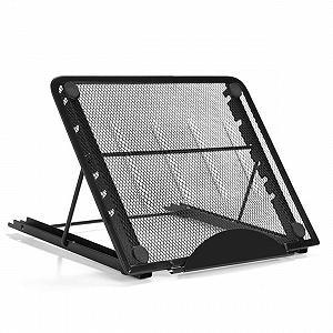 Подставка для ноутбука HOMSFOU Регулируемая Складная подставка для планшета Прочный материал Черный Легкий для переноски - Фото 1