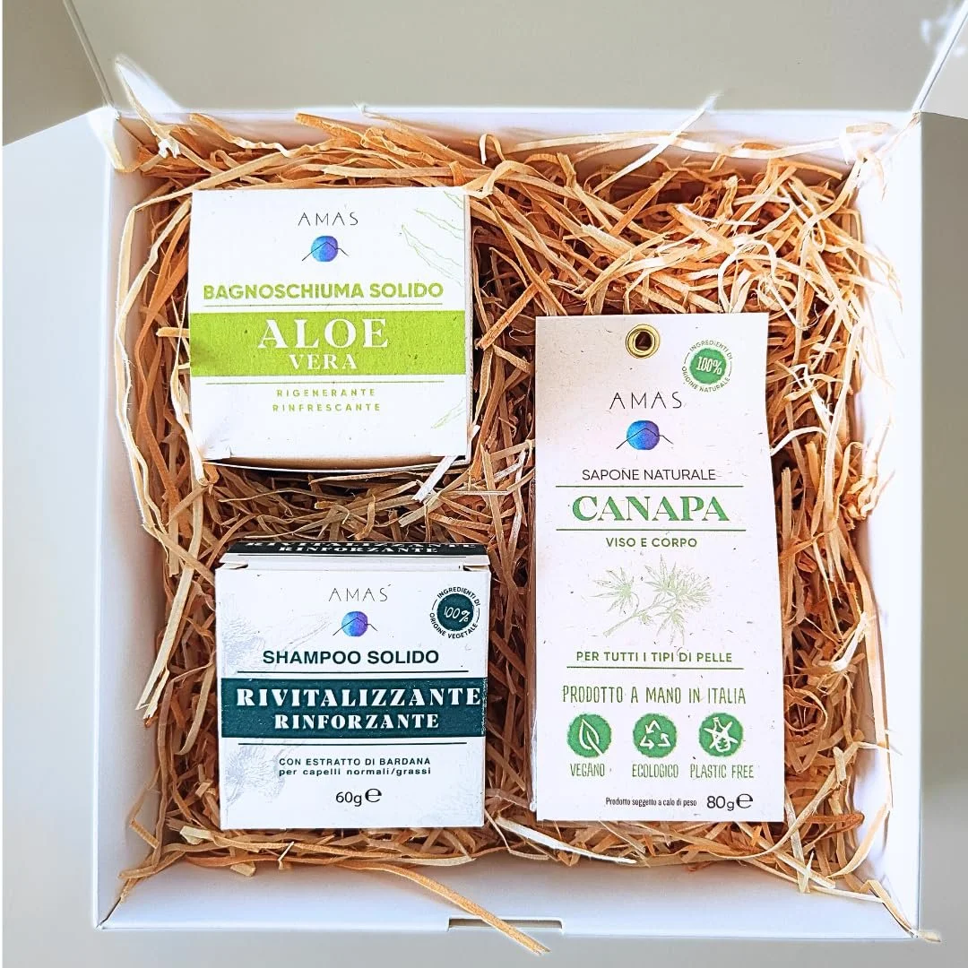 Набір AMAS Beauty-Box - 3 шт - Чоловічий/Жіночий: 1 Твердий гель для душу + 1 Твердий шампунь + 1 Мило для рук/обличчя, фото №6