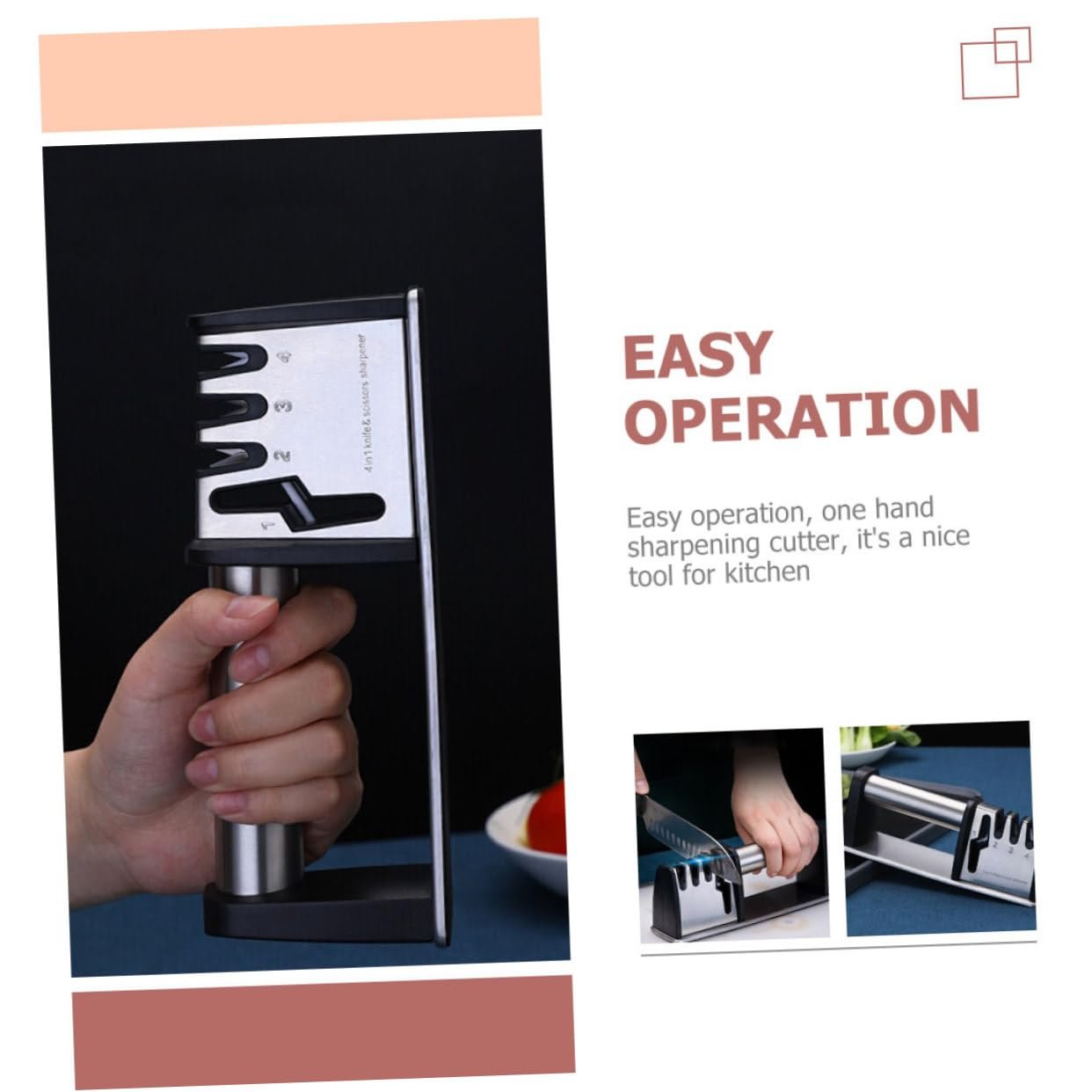 Точилка для ножей TOYANDONA настольная эргономичная нескользящая, фото №9