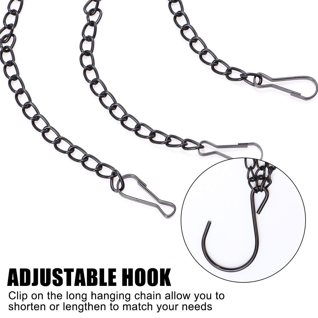 Ланцюжки для підвішування NUOOO металеві 16 дюймів набір з 3 шт. чорні, фото №3 Ланцюжки для підвішування NUOOO металеві 16 дюймів набір з 3 шт. чорні, фото №3