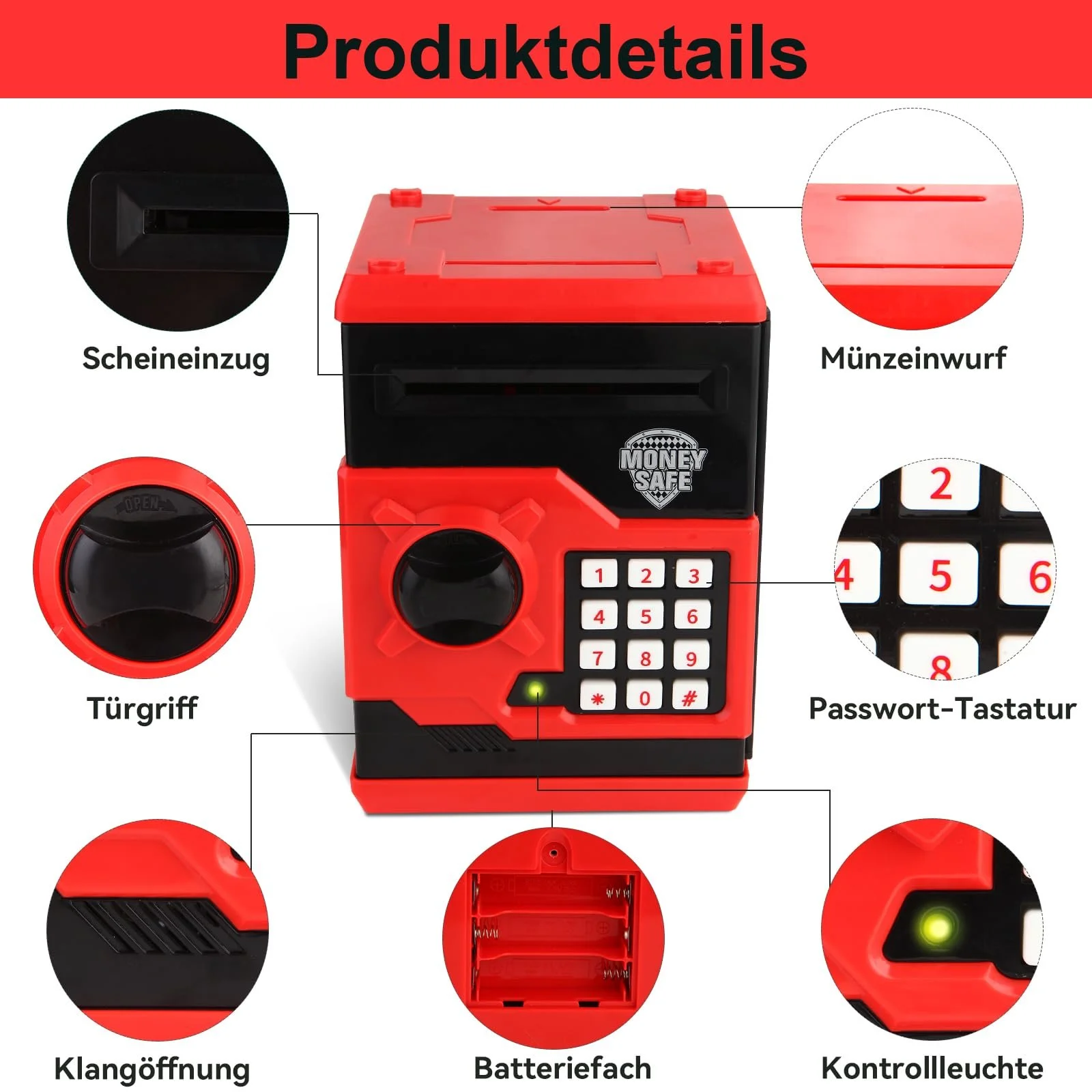 Скарбничка Pup Go XXL електронна цифрова сейф з кодом, фото №8