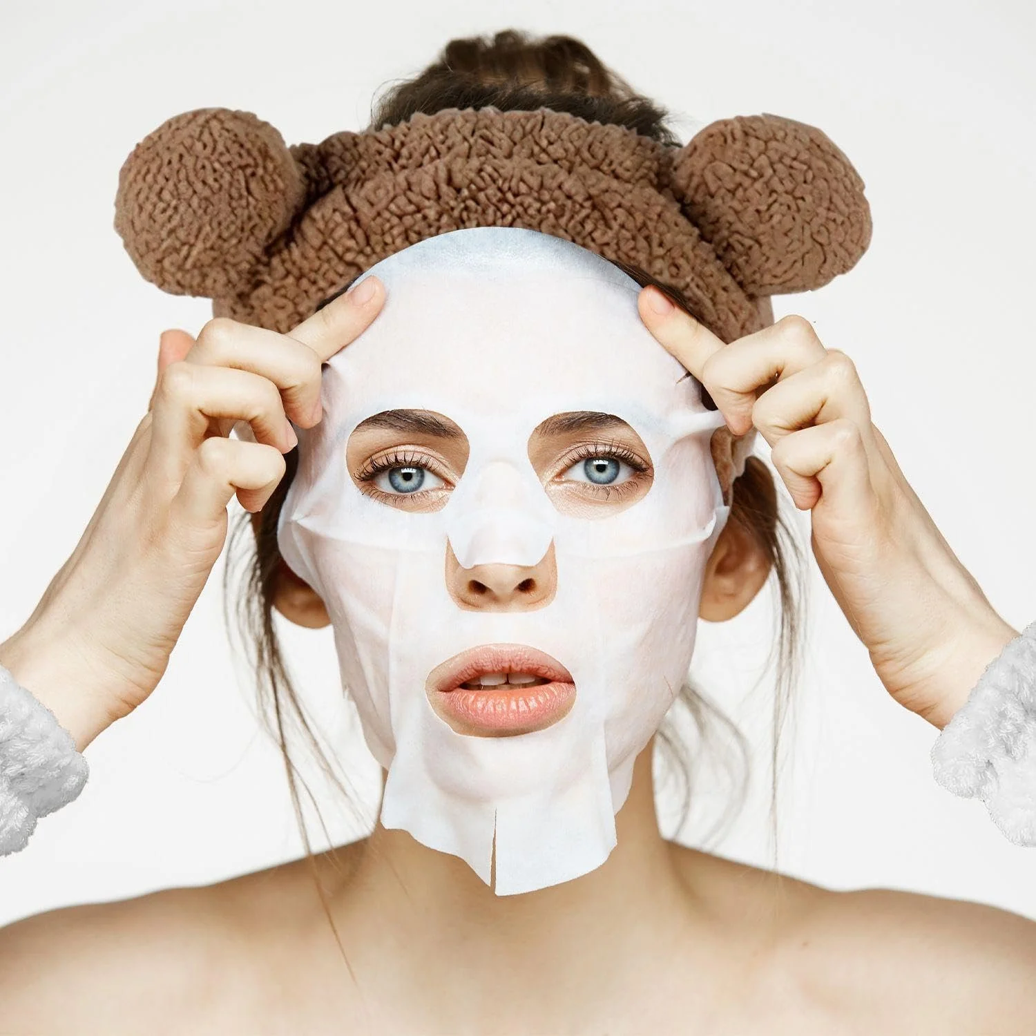 Набір: Плюшева пов'язка 2 шт, пара напульсників, фото №6