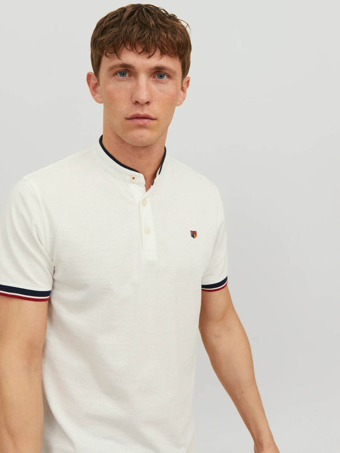 Рубашка-поло Jack&Jones JPRBLUWIN MAO POLO SS 12171658 Белый M, фото №4