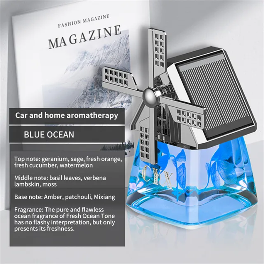 Автомобильный ароматизатор мельница на солнечных батареях в машину Океан, фото №3