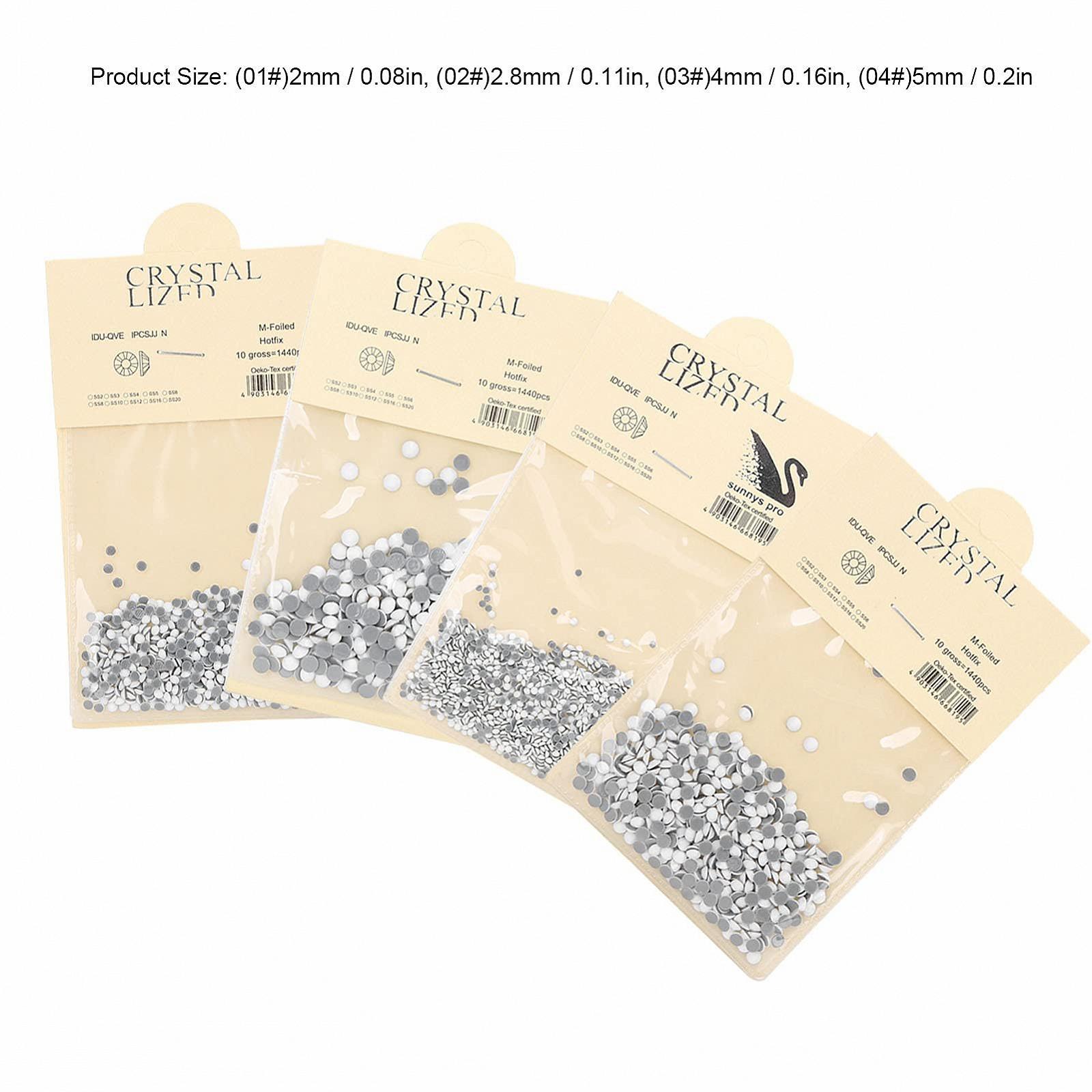 Стрази для нігтів Круглі-перлини 4 пакетики, фото №5