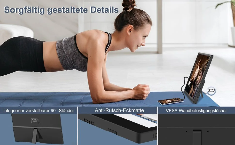 Монитор портативный сенсорный 16" Akntzcs HD-160 Full HD IPS 60 Гц, фото №7