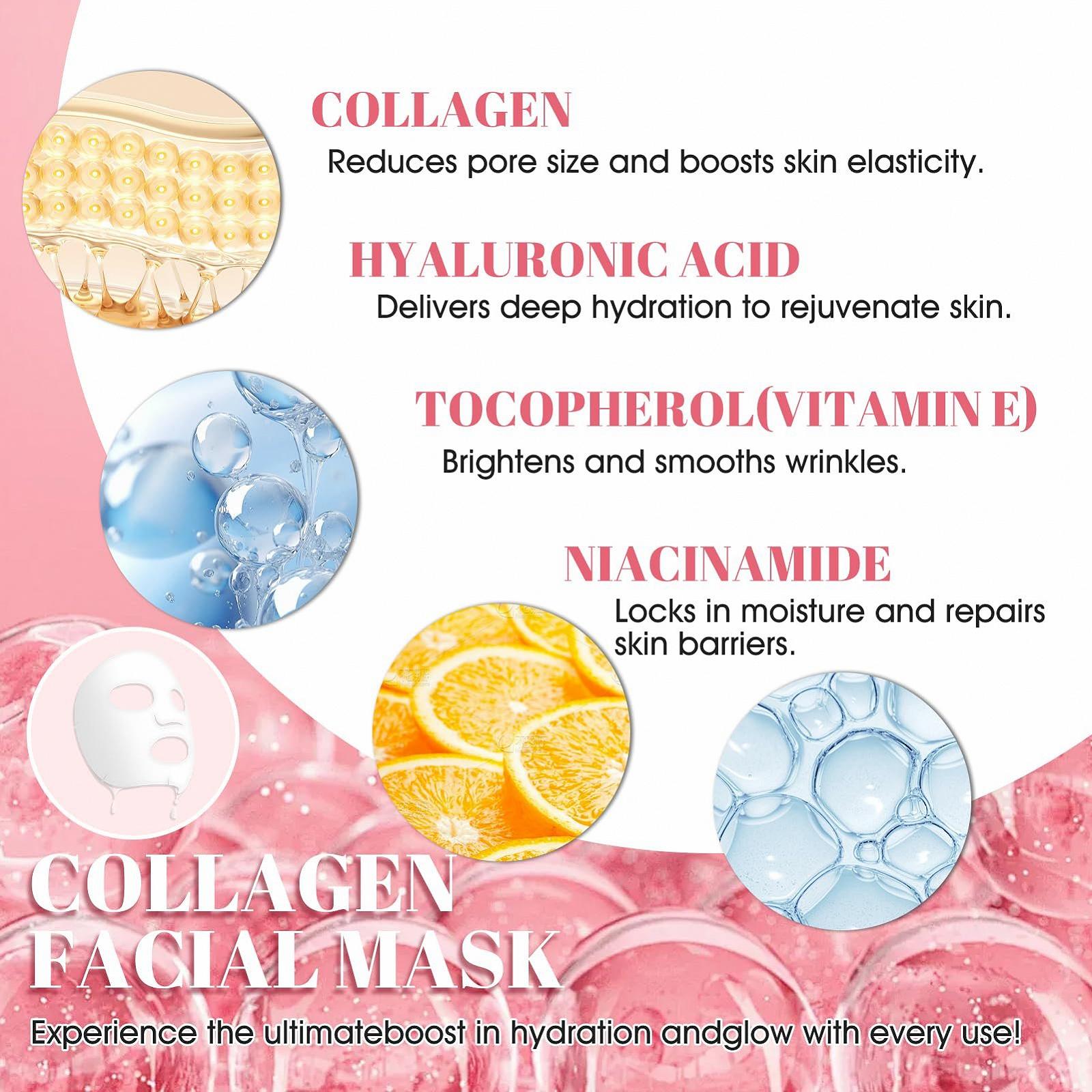 Маска для обличчя WEILAOK Organic Collagen Real Deep, органічна, 4 шт, фото №3 Маска для обличчя WEILAOK Organic Collagen Real Deep, органічна, 4 шт, фото №3