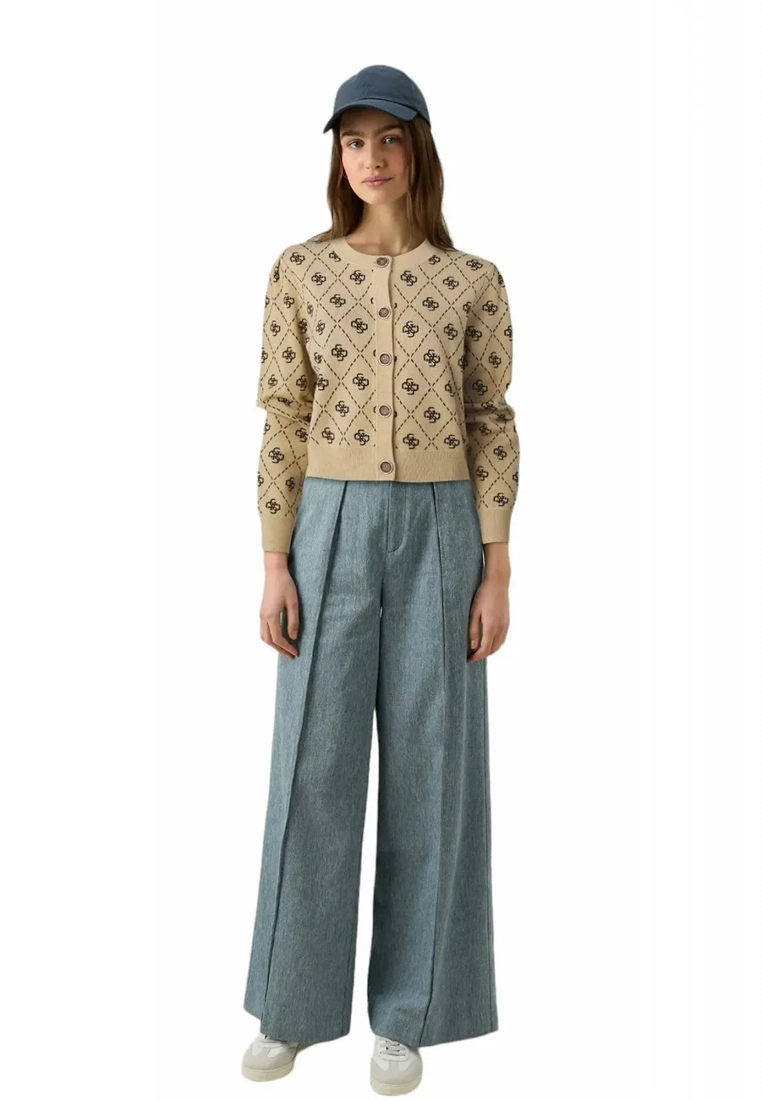 Світшот GUESS Jeans Sarah fn3n Travertine Sand Blac, бежевий, Маленький, фото №2