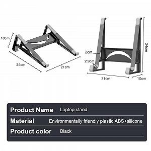 Подставка для ноутбука 2 в 1 Портативная вертикальная подставка для ноутбука поддерживает ноутбуки до 17,3 дюймов synthetic.ua - Фото 1