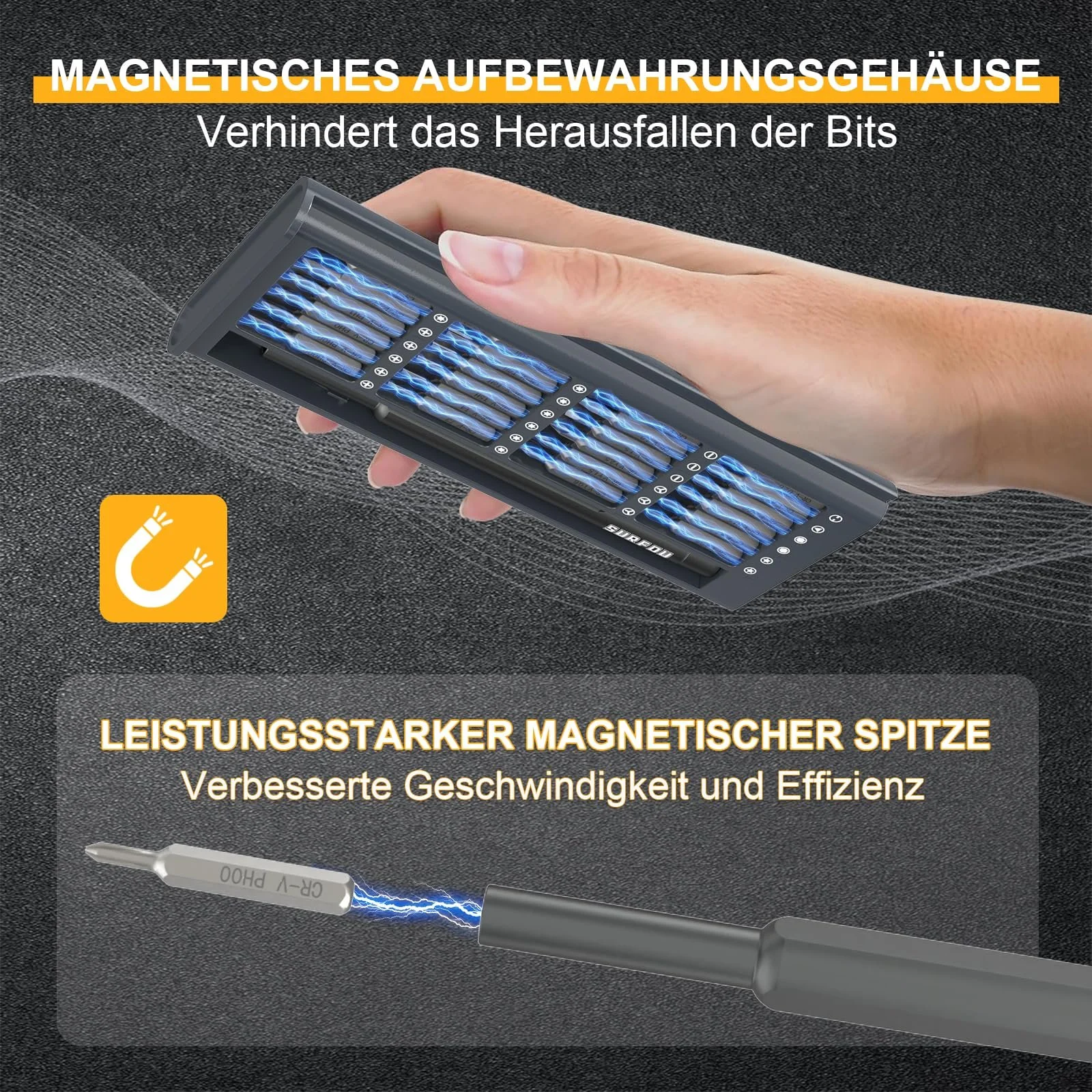 Набір прецизійних викруток SURFOU 25-в-1 Магнітний, фото №3