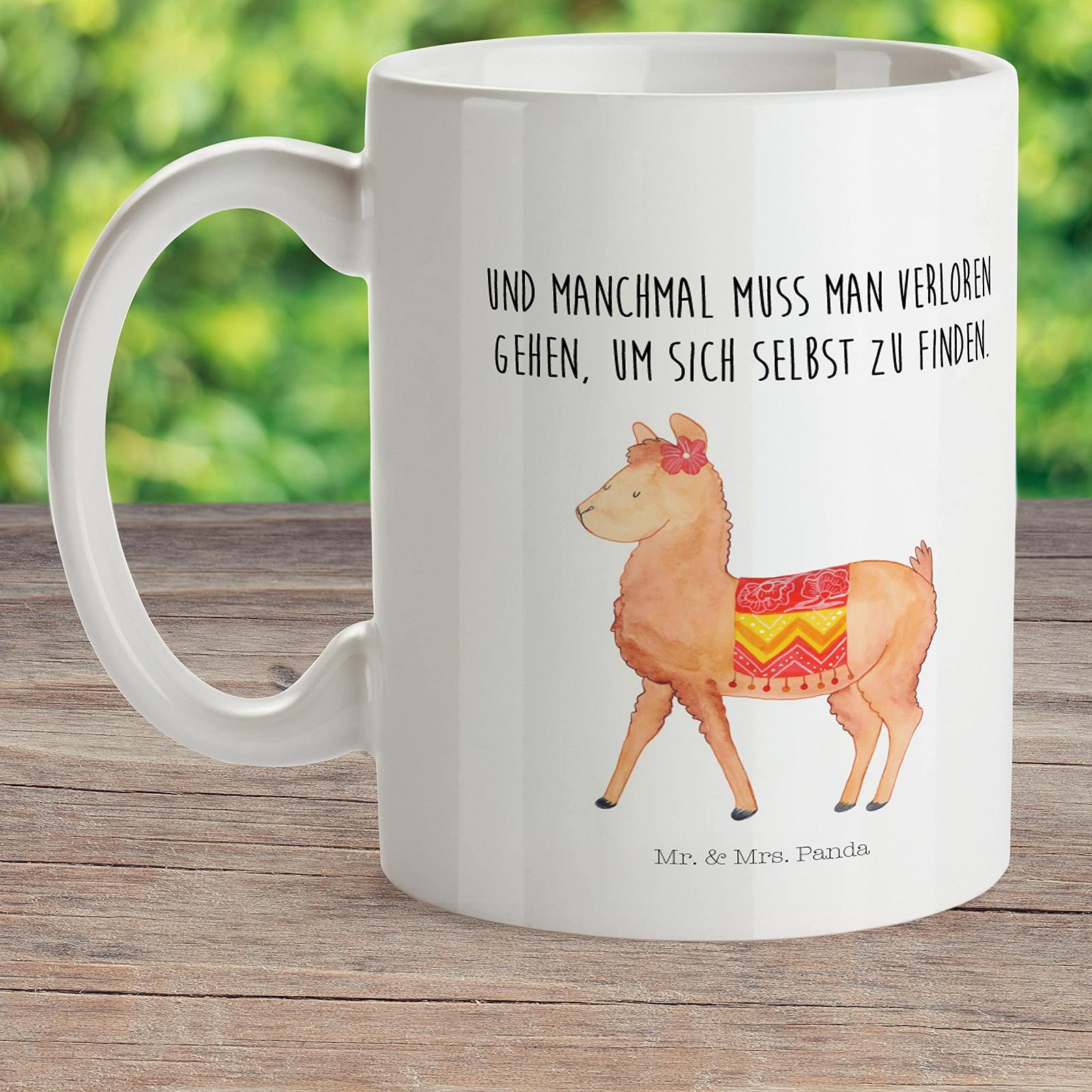 Детская кружка Mr. & Mrs. Panda Альпака Гордость Подарок Лама Кемпинговая кружка Пластиковая чашка Детская чашка Дорожная кружка Пластиковая, фото №2