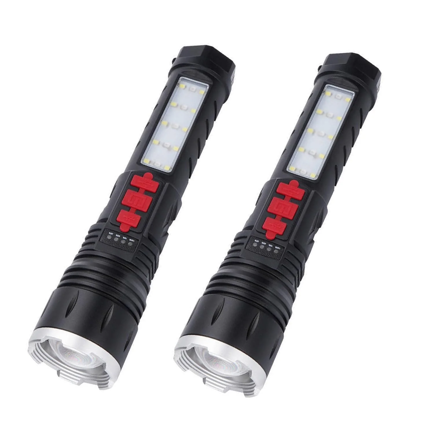 Ліхтар POCKETMAN LED Super Bright, 5 режимів, водонепроникний, нековзкий, з масштабуванням, перезаряджуваний, з сигналізацією, підходить для дослідження, кемпінгу, нічної їзди, скелелазіння тощо, фото №1