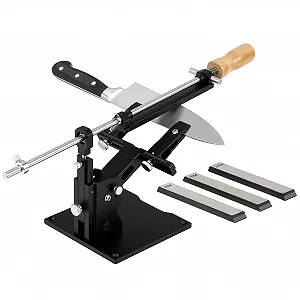 Система заточки с направляющими алюминиевый сплав регулируемый угол 3 точильных камня (320, 800, 2000) - Фото 1