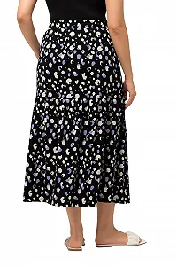 Спідниця максі трикотажна Ulla Popken Plus Sizes, в горошок, А-силуету, еластичний пояс synthetic.ua - Фото 1