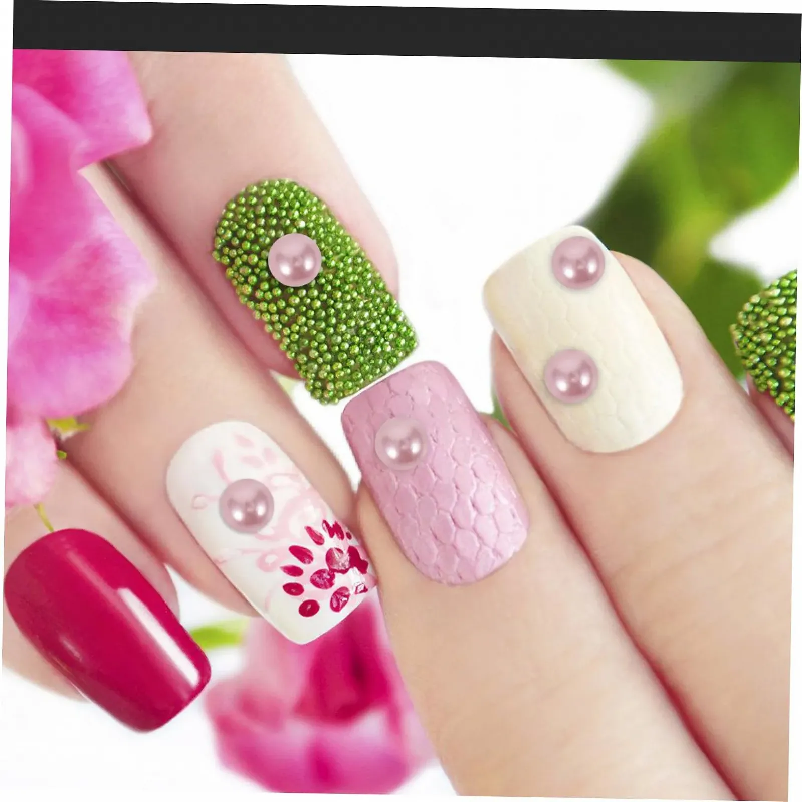 Перлини VILLCASE та тіла, наклейки, напівкруглі, фото №6