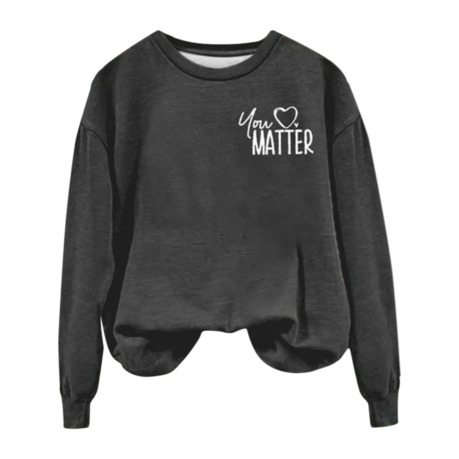 Женская теплая зимняя толстовка из плотного флиса You Are Enough Dear Person Behind Me, свитшот с круглым вырезом, фото №1