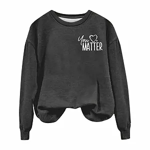 Женская теплая зимняя толстовка из плотного флиса You Are Enough Dear Person Behind Me, свитшот с круглым вырезом - Фото 1