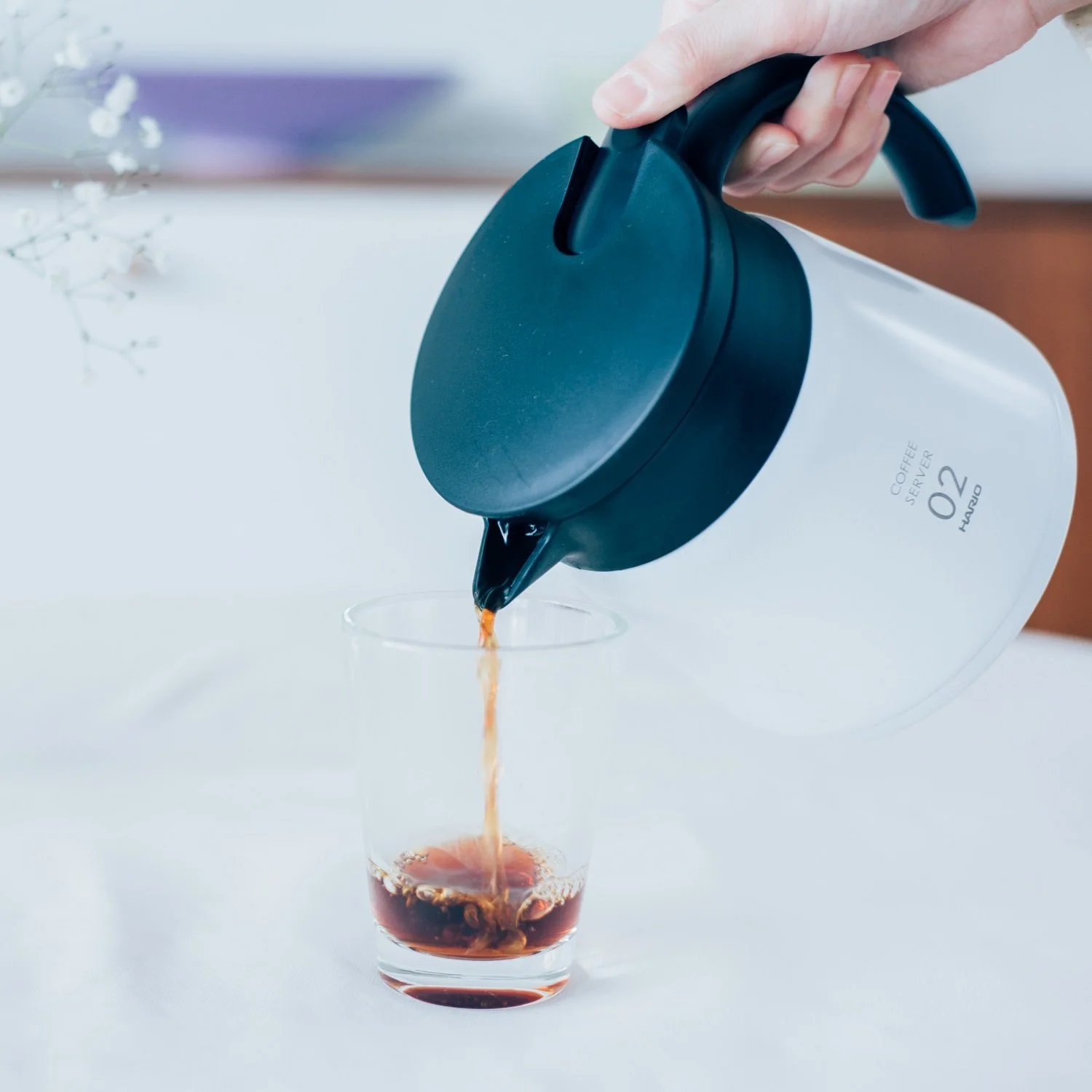 Чайник Hario VHS-60W CD-V60-02-white-550 мл, нержавеющая сталь/пластик, белый, фото №4 Чайник Hario VHS-60W CD-V60-02-white-550 мл, нержавеющая сталь/пластик, белый, фото №4