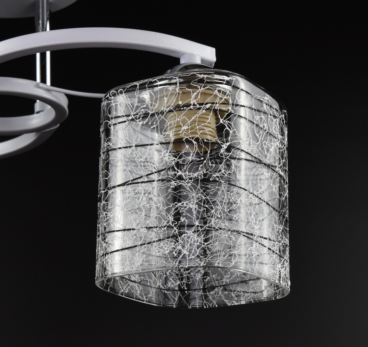 Люстра потолочная на 2 лампочки 6634B/2-wh Белый 26х16х45 см, фото №2 Люстра потолочная на 2 лампочки 6634B/2-wh Белый 26х16х45 см, фото №2