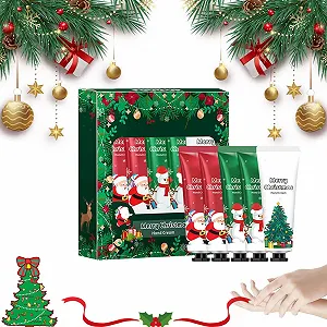 Подарочный набор рождественских кремов для рук, мини-набор кремов для рук, увлажняющий крем для рук для огрубевшей кожи, подарок на день рождения, рождественские подарки, крем для нежного ухода за сухими руками, 5 шт - Фото 1