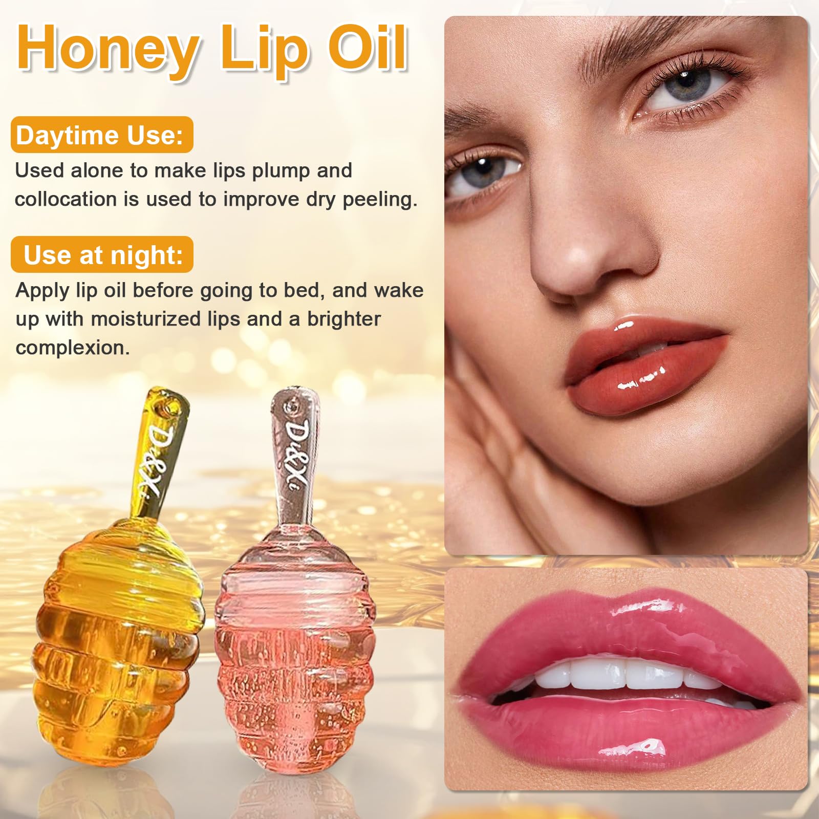 Набор масел для губ 2 шт Honey Прозрачный Бесцветный, фото №3