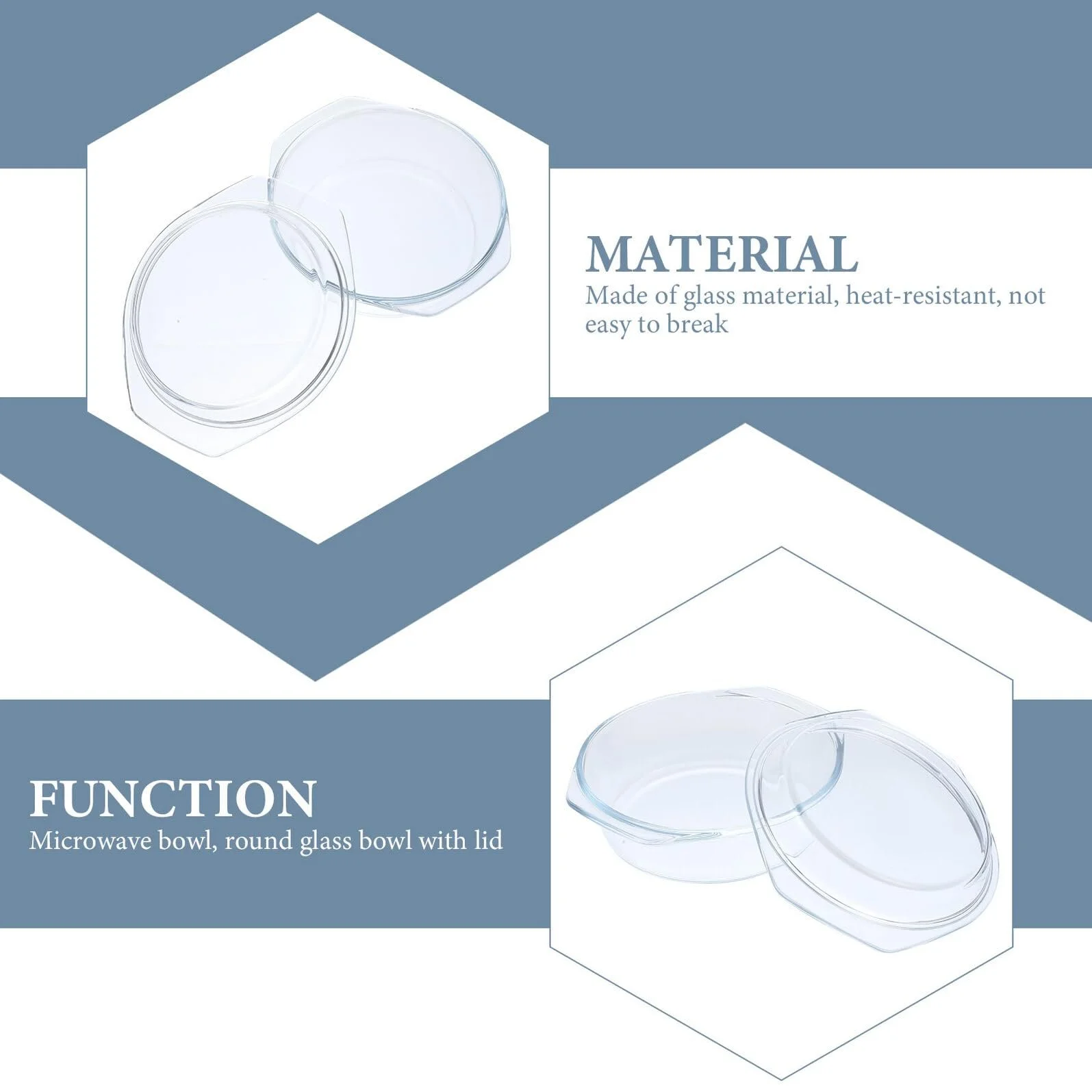 Форма для запекания Garneck стеклянная с крышкой круглая Прозрачная, фото №3 Форма для запекания Garneck стеклянная с крышкой круглая Прозрачная, фото №3