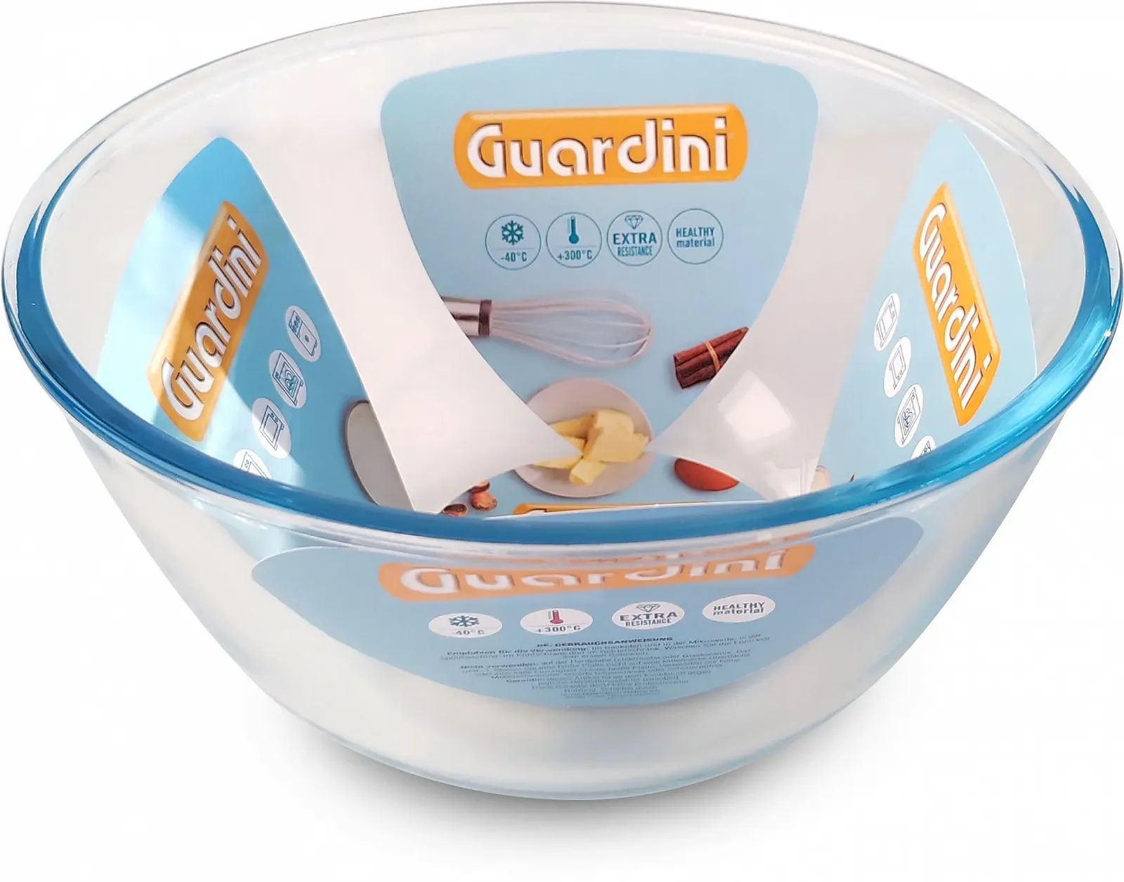 Форма для запекания Guardini боросиликатное стекло 21 x 10 см 2.1 л прозрачная/голубая, фото №2