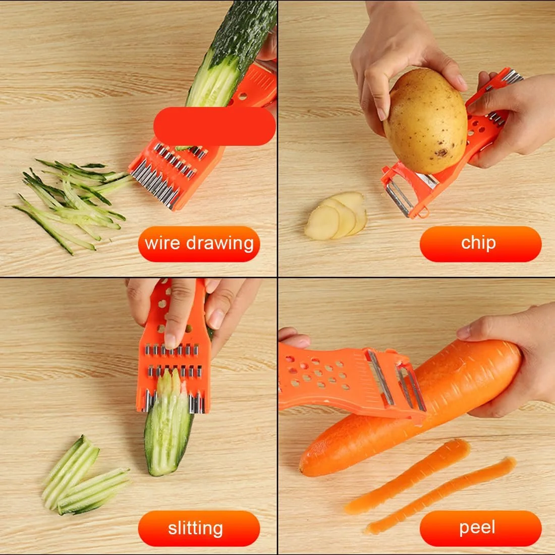 Овощерезка Многофункциональная из нержавеющей стали, фото №5