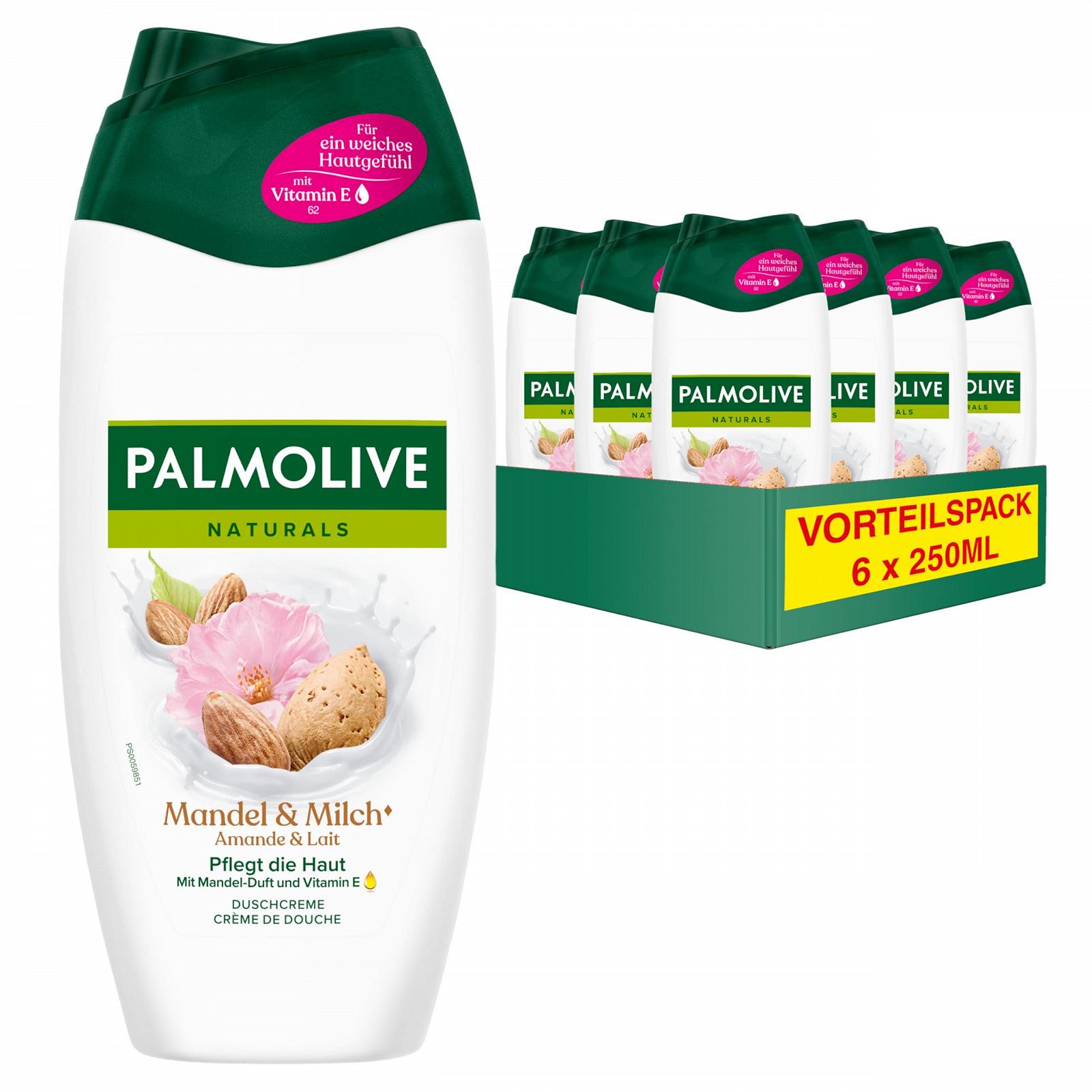 Гель для душу Palmolive Naturals Almond & Milk 6 x 250 мл, фото №1