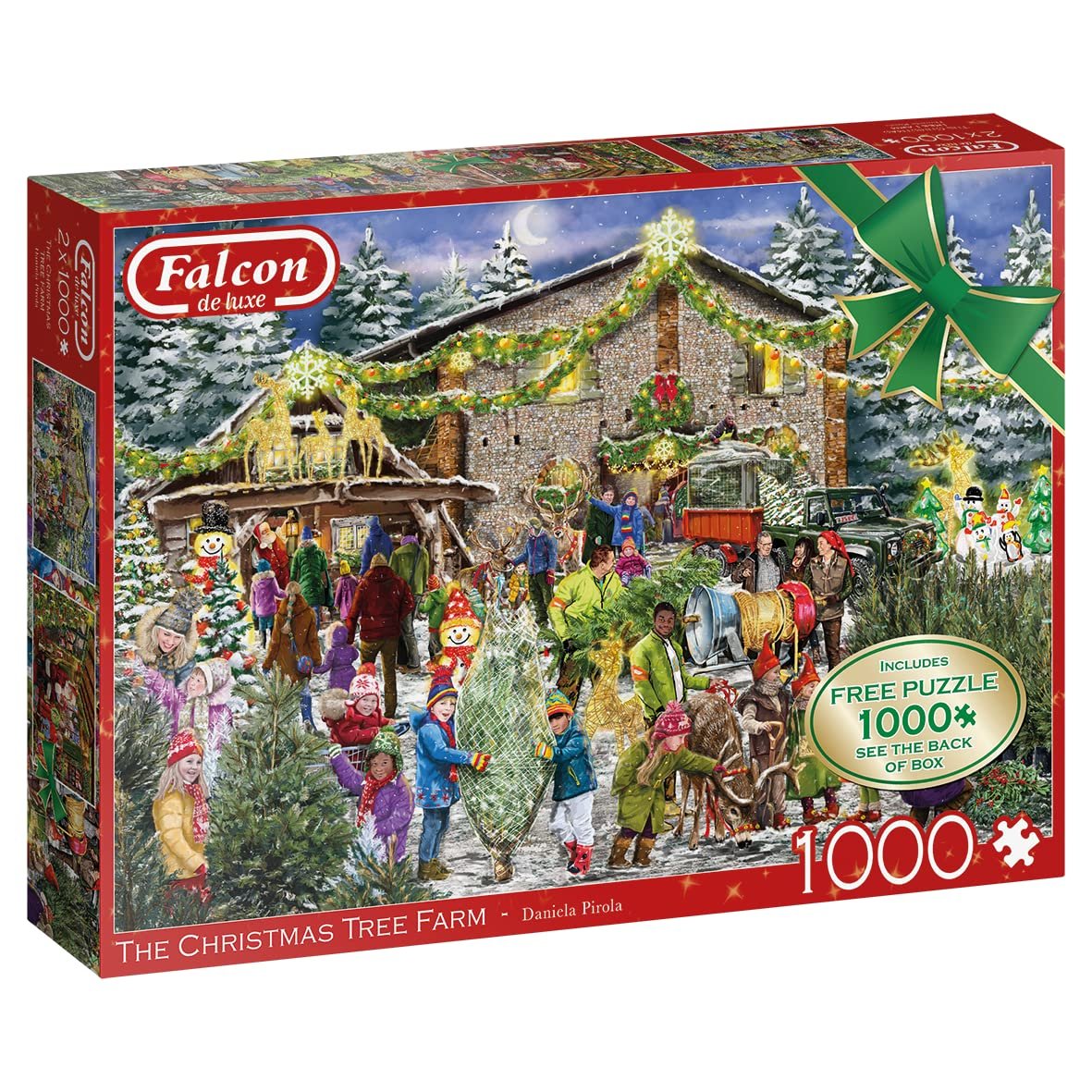 Пазл Falcon Jumbo Games The Christmas Tree Farm 2 x 1000 елементів, фото №1