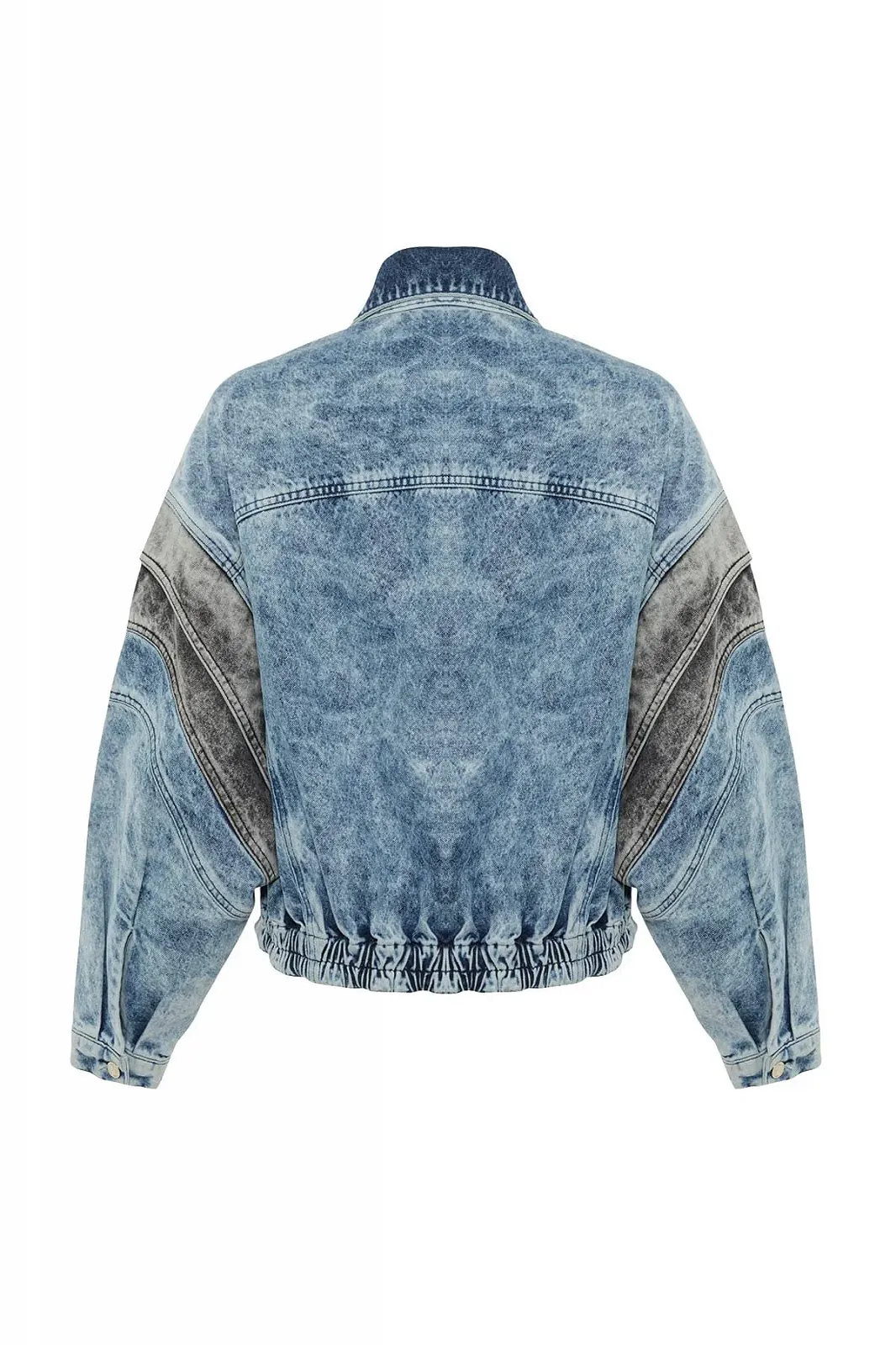 Джинсовая куртка оверсайз TRENDYOL Базовая однотонная, фото №4