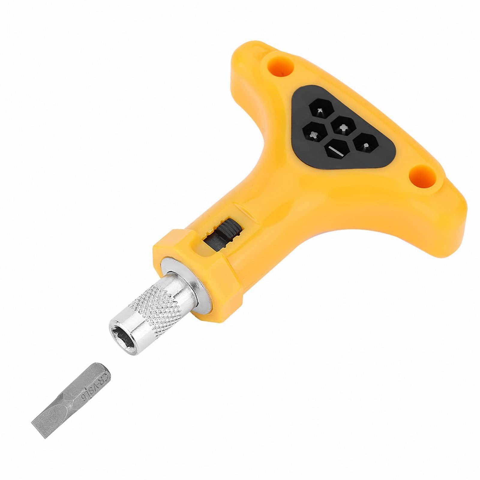 Набор отверток Bits 5 штук T тип ключ антискользящий шестигранник треугольная трещотка, фото №4