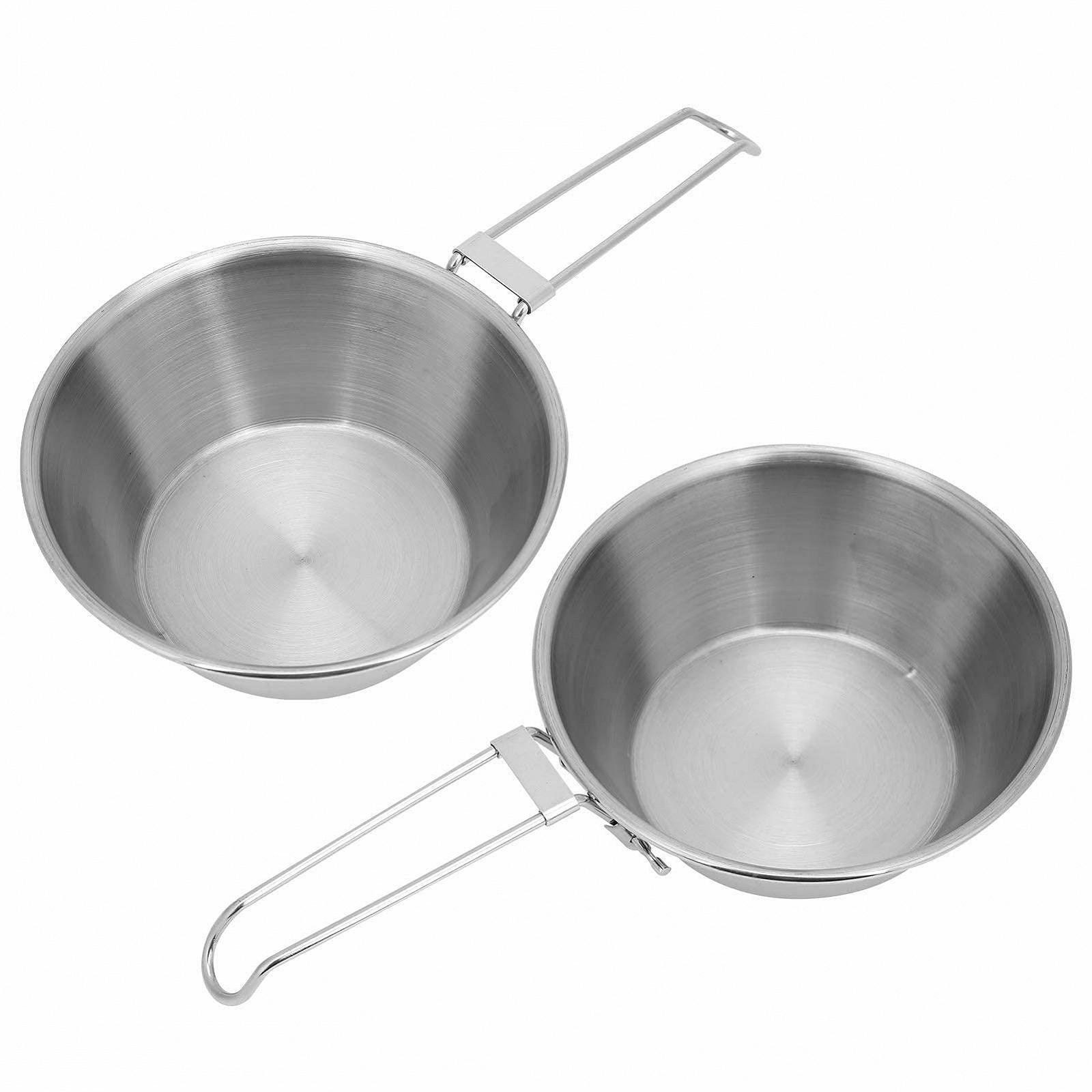 Миска Alomejor 2 шт. для кемпинга с складной ручкой, широкая горловина, мерная ёмкость 300 мл, фото №1