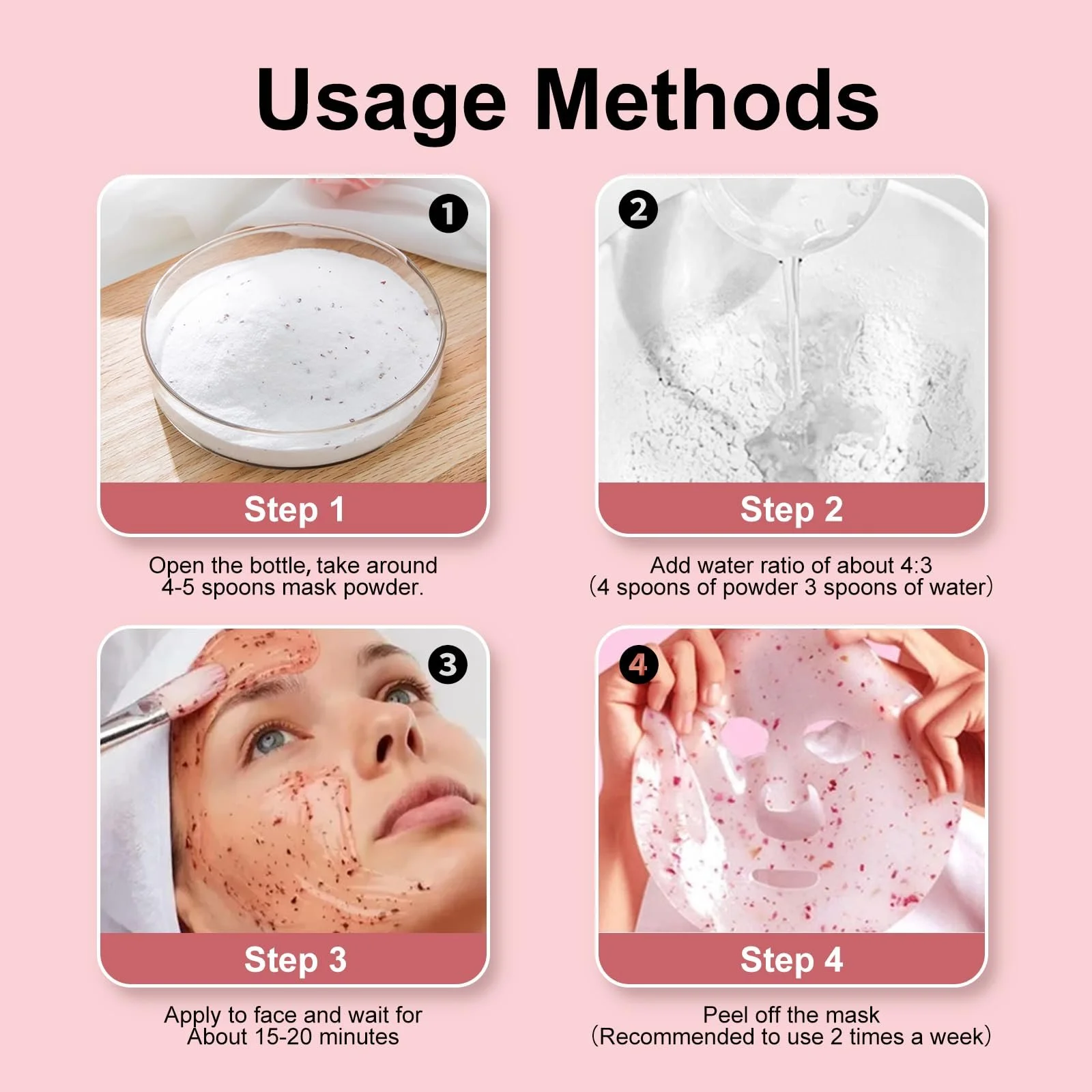 Маска для обличчя гелева Jelly Peel Off Rose Soft Mask Powder, 500 г, фото №7