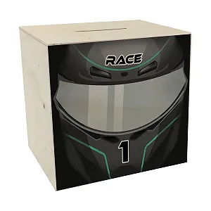 Скарбничка дерев'яна Шолом для мотокросу - Фото 1