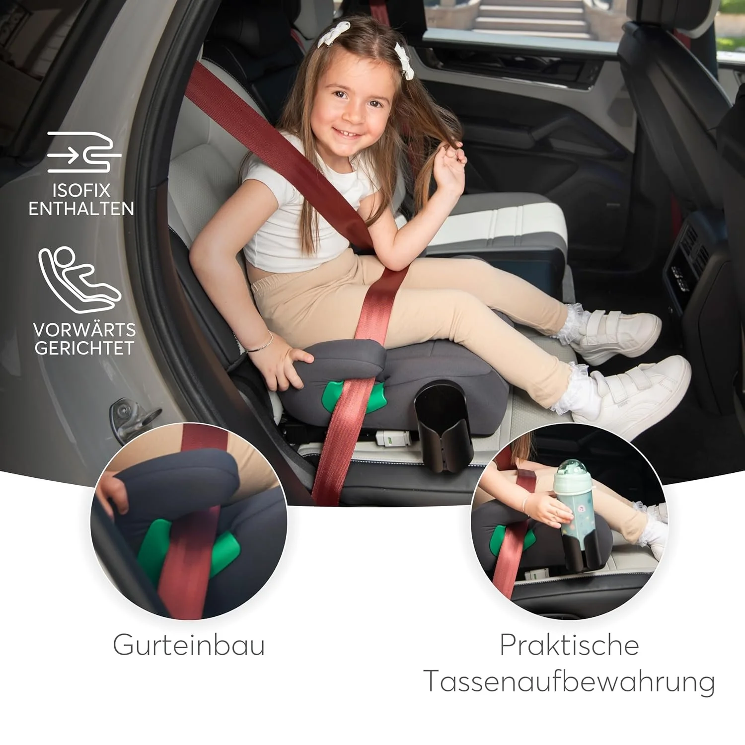 Детское автокресло Kikka Boo i-Pop / 22–36 кг / 7–12 лет / Серый, фото №4