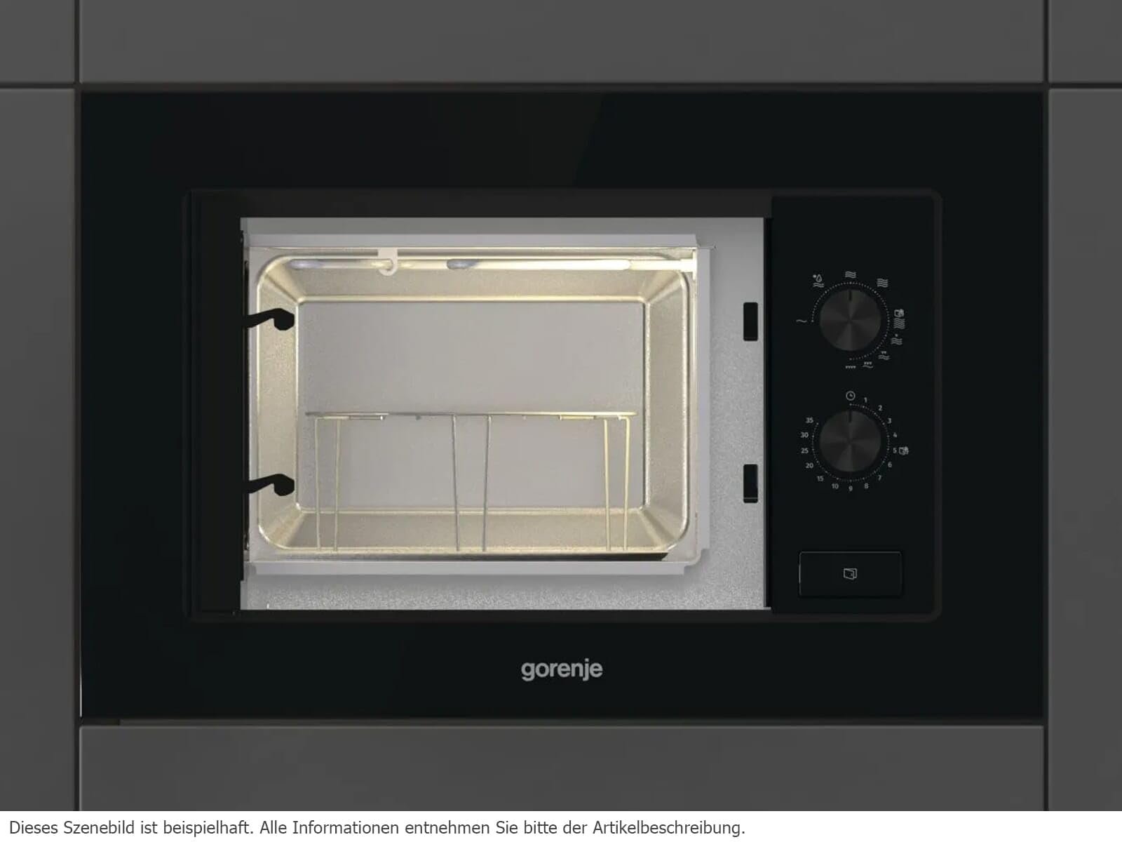 Микроволновая печь Gorenje BM171EG1B - 743445 Встраиваемая с грилем Черная, фото №4