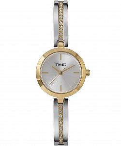 Жіночий годинник Timex Main Street 25 мм Two Tone ремінець зі сплаву срібний циферблат золотий корпус TW2W96200 - Фото 1