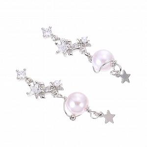 Кольцо-цепочка для ногтей Жемчуг Декор Маникюр Жемчужное ожерелье для ногтей Уникальный блестящий дизайн ногтей - Фото 1