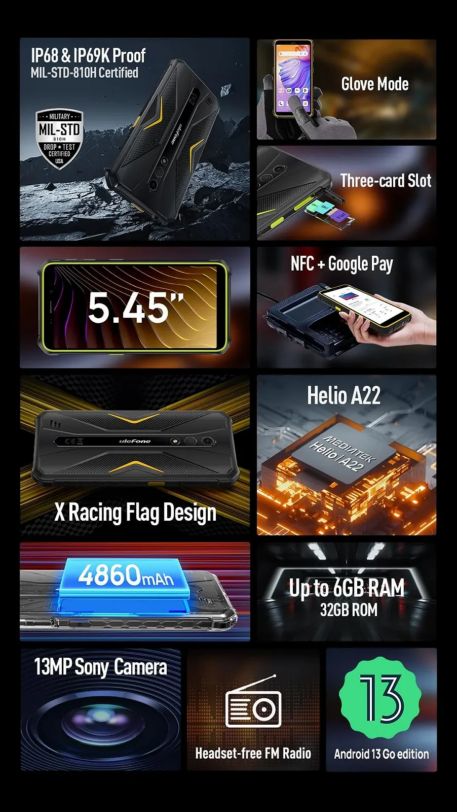 Смартфон Ulefone Armor X12 6GB/32GB 5.45" Green, фото №2 Смартфон Ulefone Armor X12 6GB/32GB 5.45" Green, фото №2