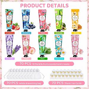 Крем для рук Набір 70 шт з 70 кремами для рук, 70 міні-мішечками з органзи та листівкою synthetic.ua - Фото 1