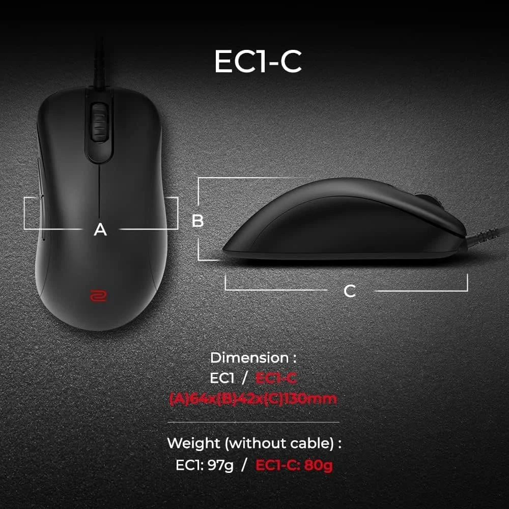 Проводная мышь BenQ Zowie EC1-C Matte Black, фото №5