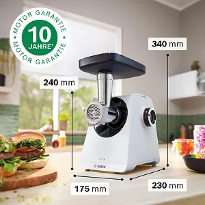 Электрическая мясорубка Bosch MultiPower Series 4 MFWS420W 1900 Вт 2 скорости White/Black synthetic.ua - Фото 1
