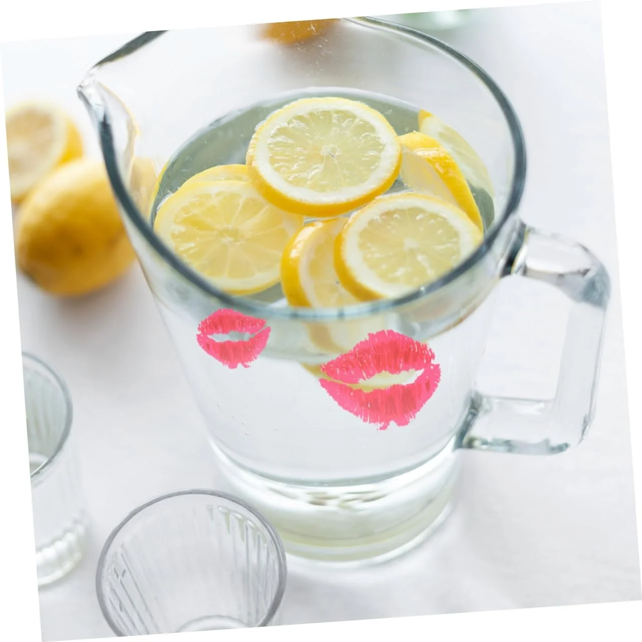 Настенная наклейка UPKOCH Губы 2 штуки Розовый Красный, фото №6