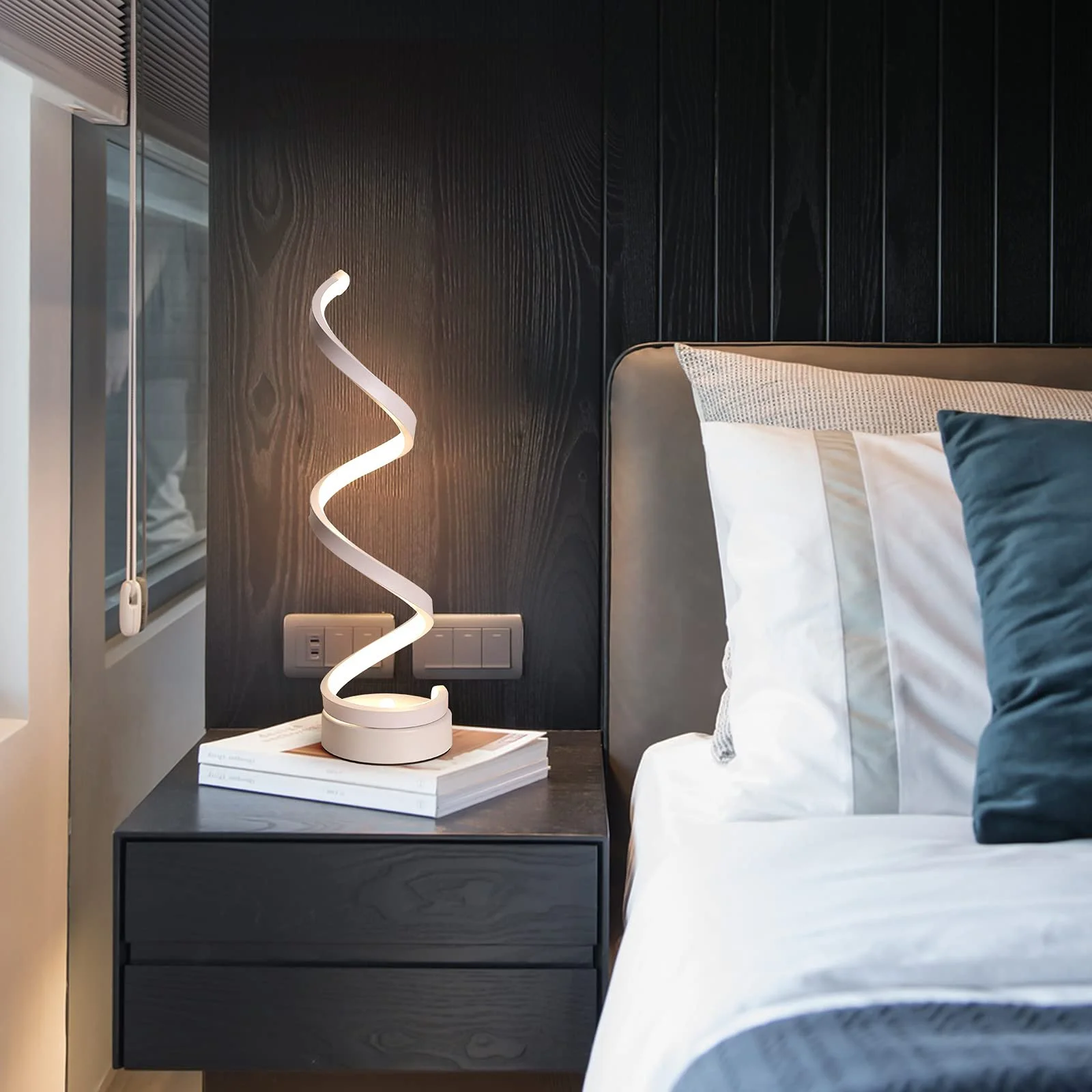 Настільні лампи 2 шт. Spiral LED 16 Вт 1440 лм 4500 K White, фото №8