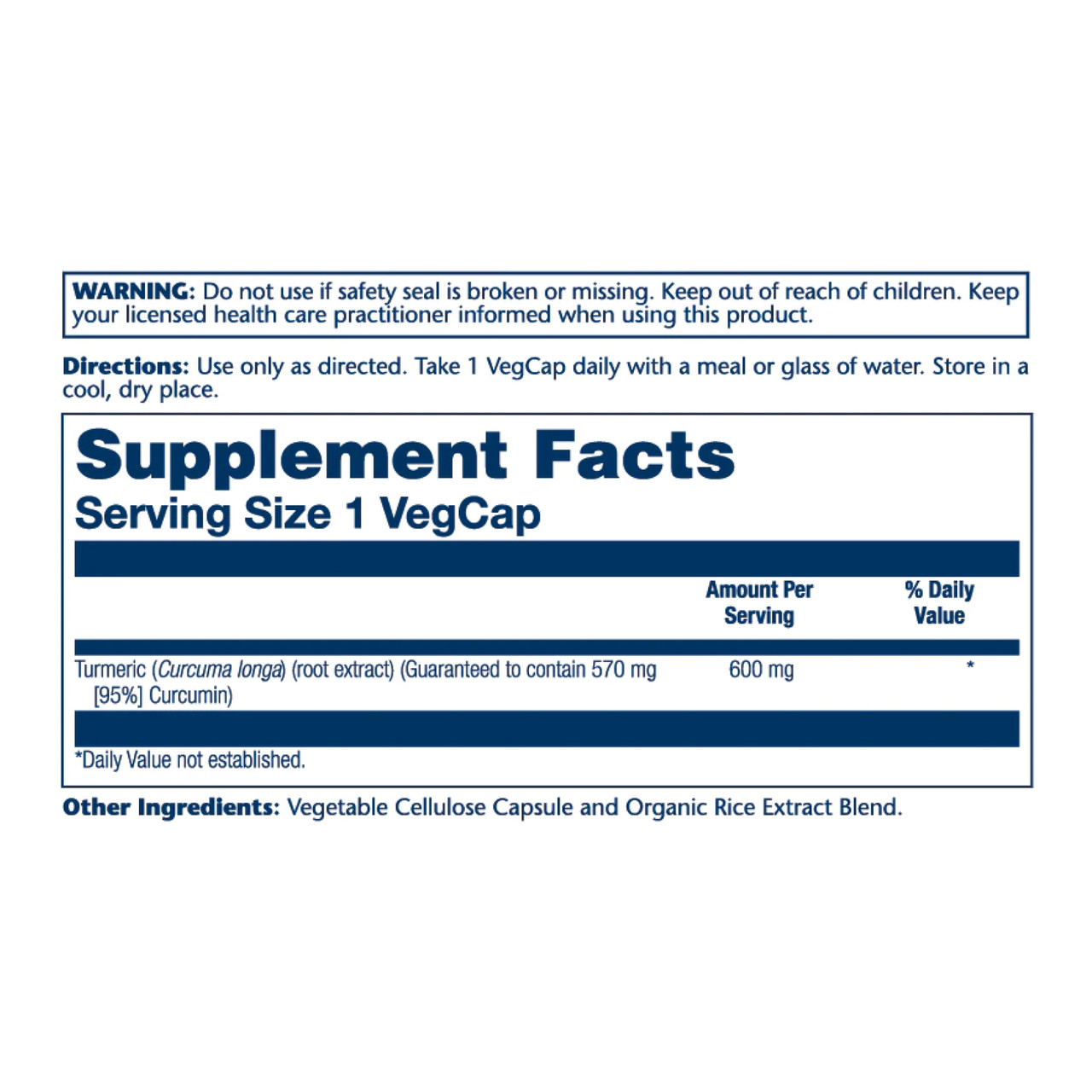 Turmeric Root Extract One 600mg 30 vcaps, фото №2