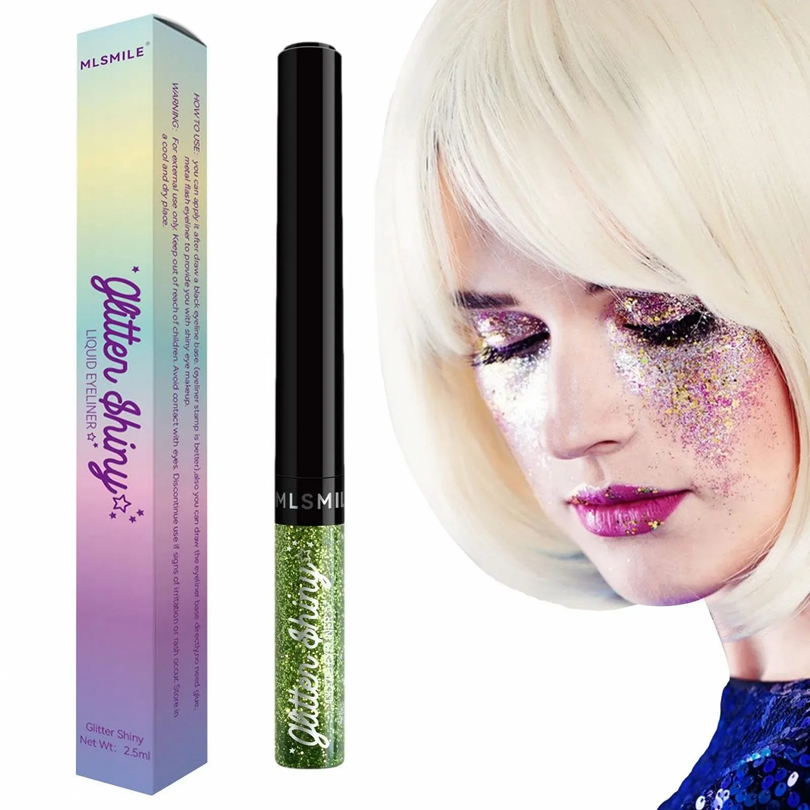 Підводка для очей Блискуча Рідка Різнобарвна, фото №6