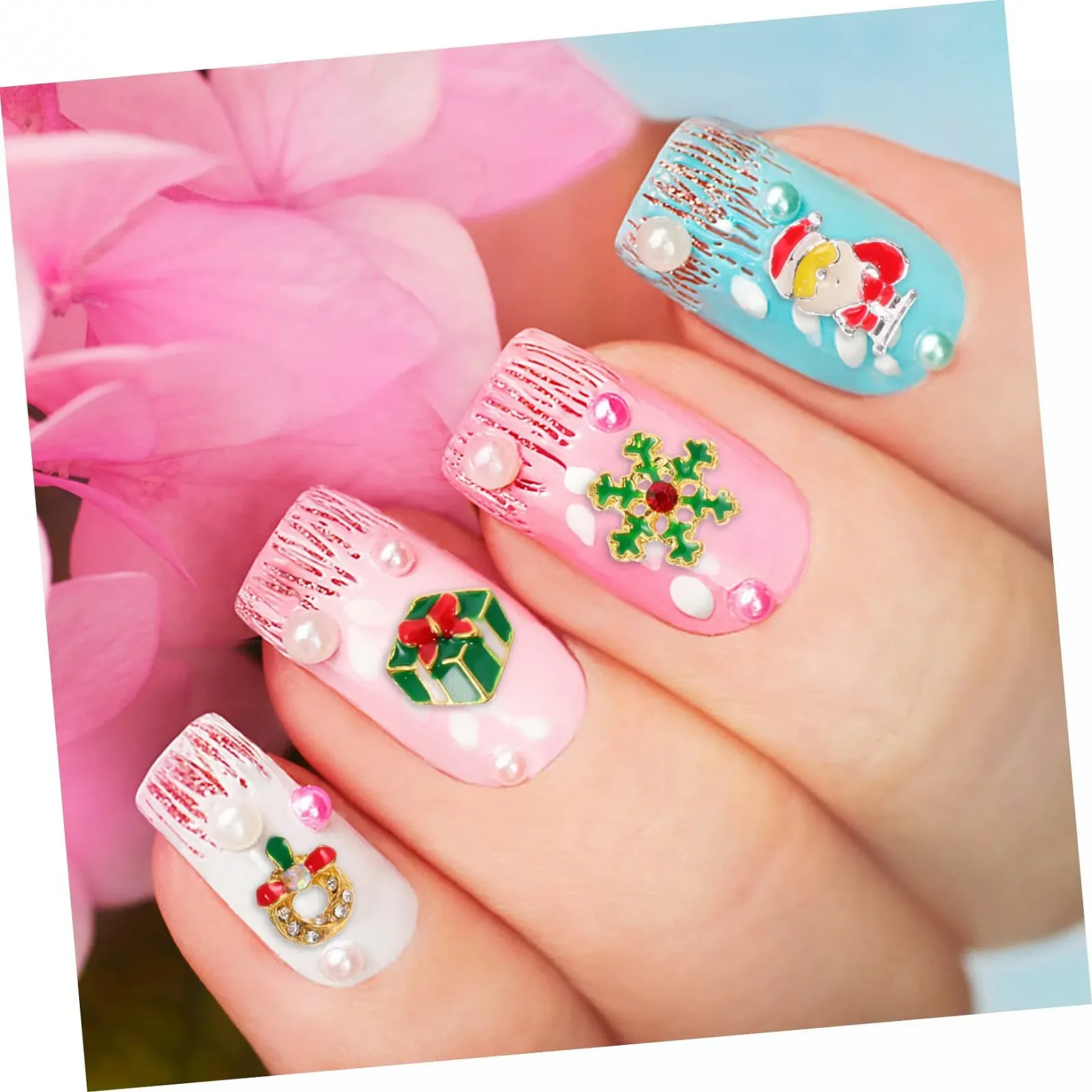 Украшения для ногтей Тип Рождественский POPETPOP Стразы для маникюра для DIY дизайна ногтей Аксессуары для праздничных мероприятий, фото №7