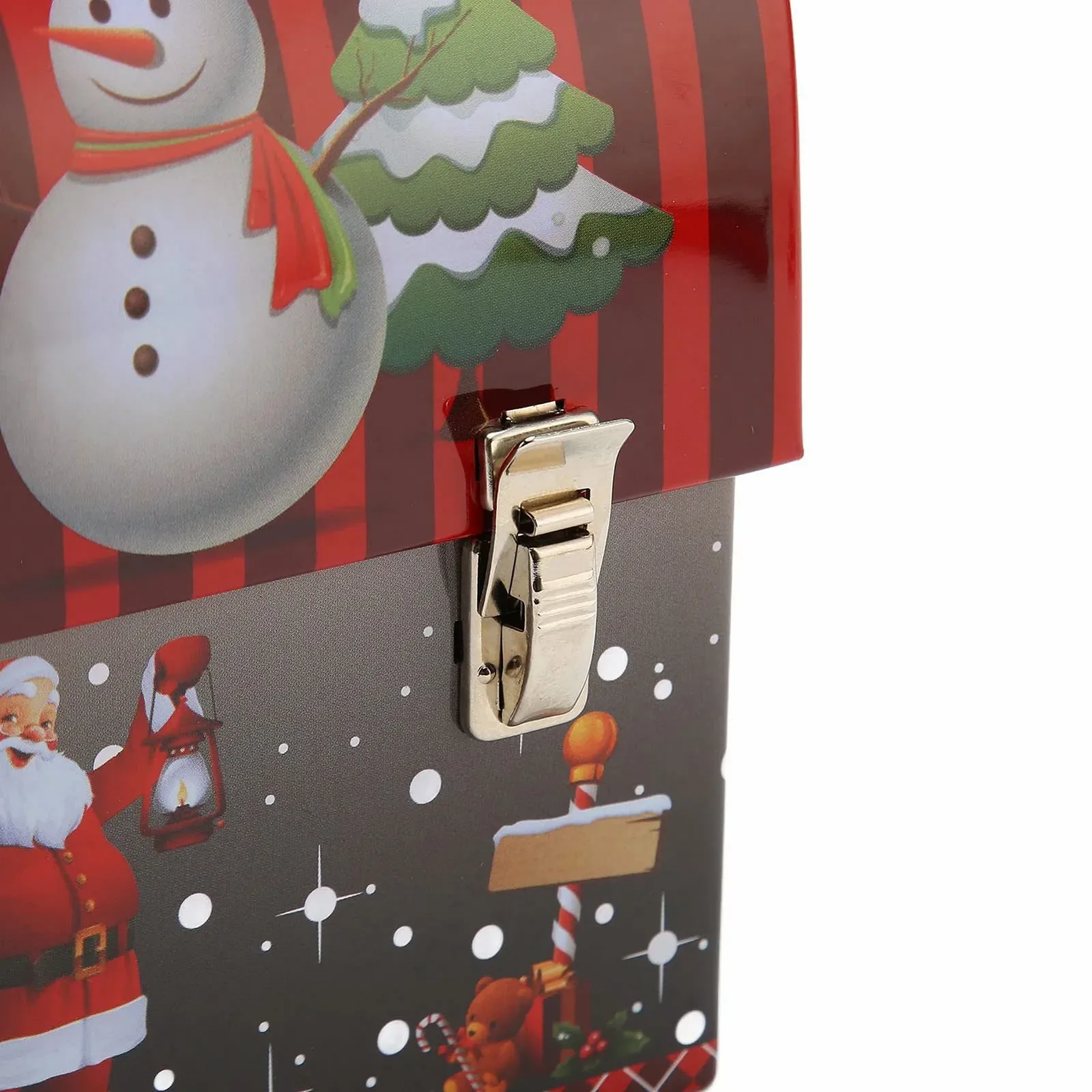 Копилка Рождественская жестяная с ручкой, фото №9